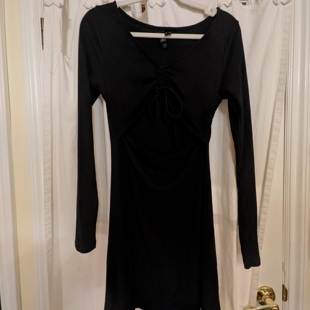 Volcom Black Ruched Mini Dress - Picture 3 of 4